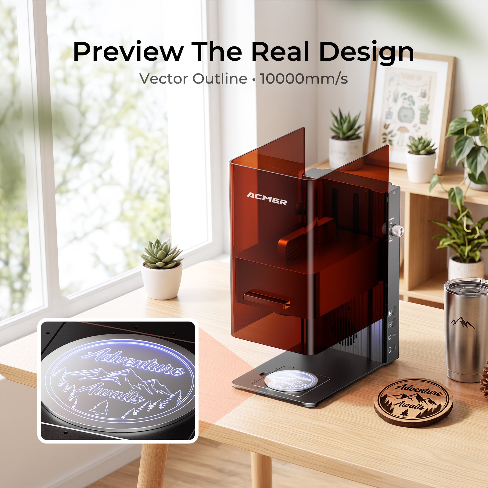 ACMER GE1 2W IR & 10W Diode Portable Galvo Dual Laser Engraver(PRE-ORDER)