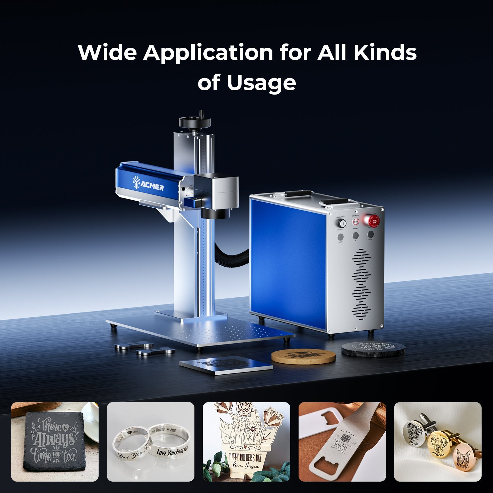 ACMER SM 30-100W Split Fiber＆MOPA Laser Marking Machine