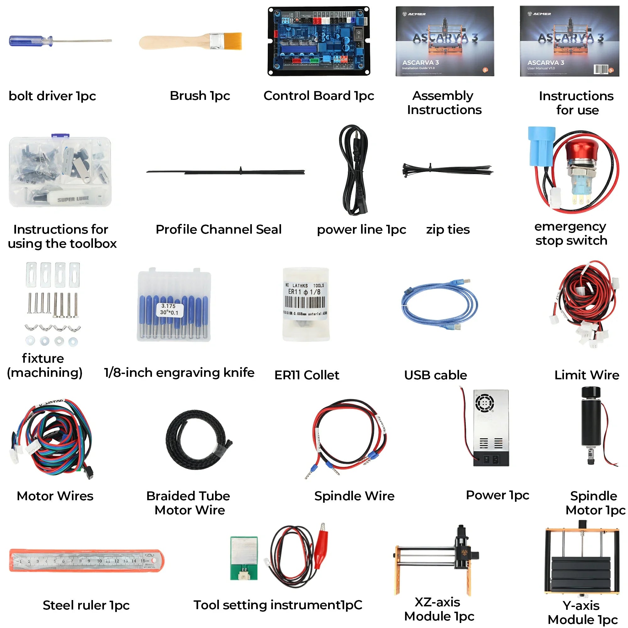 ACMER ASCARVA 3S CNC Router Machine