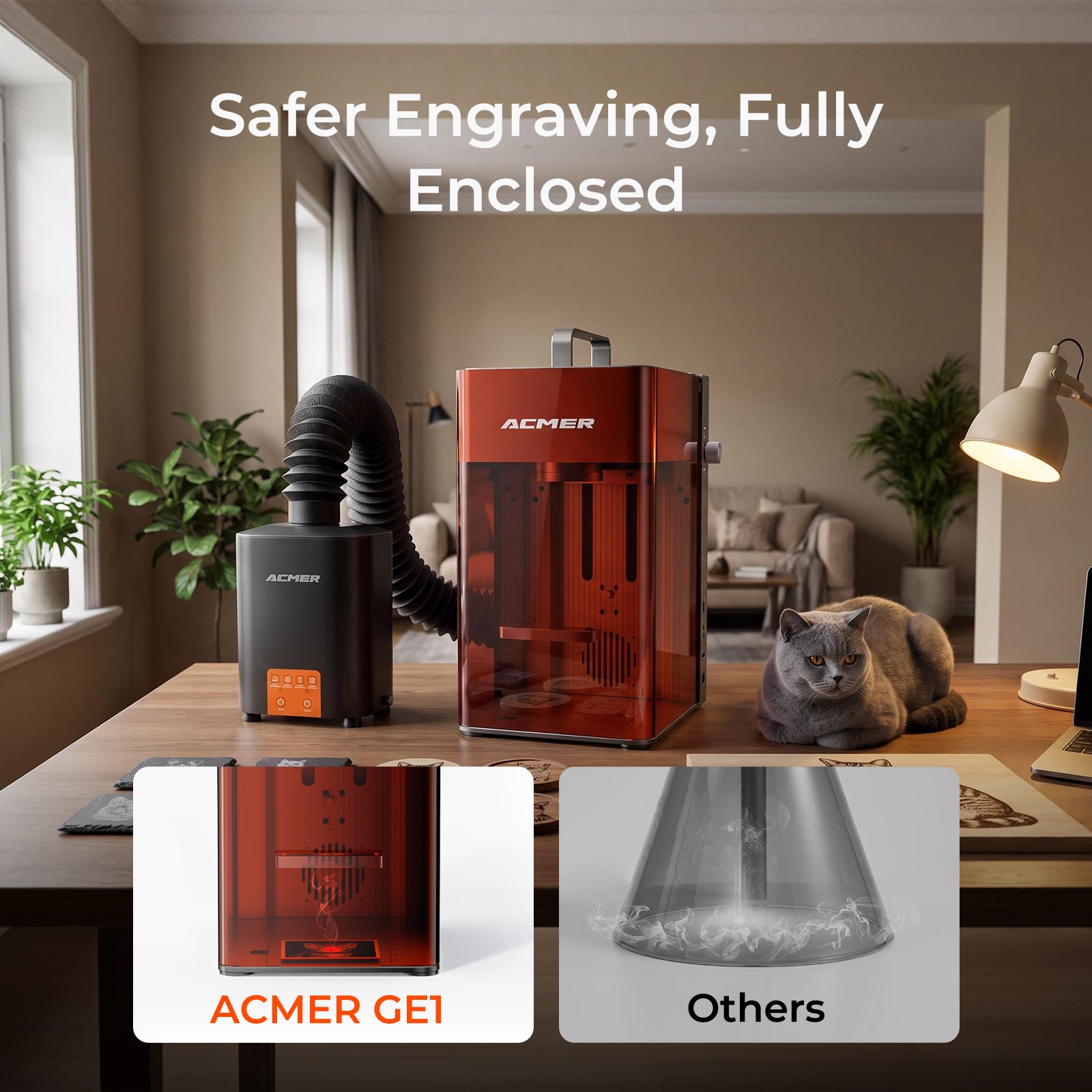 ACMER GE1 2W IR & 10W Diode Portable Galvo Dual Laser Engraver(PRE-ORDER)