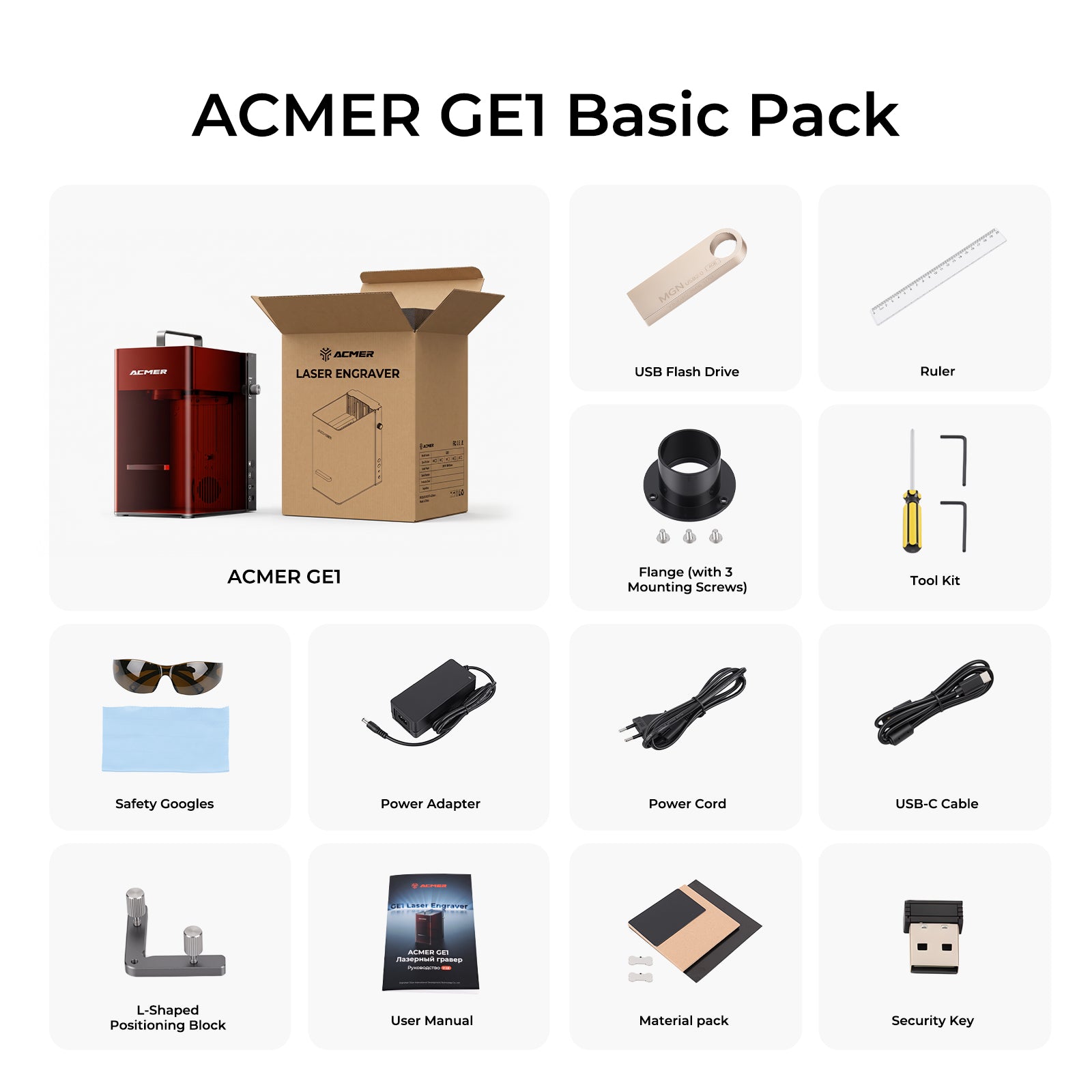 ACMER GE1 2W IR & 10W Diode Portable Galvo Dual Laser Engraver(PRE-ORDER)