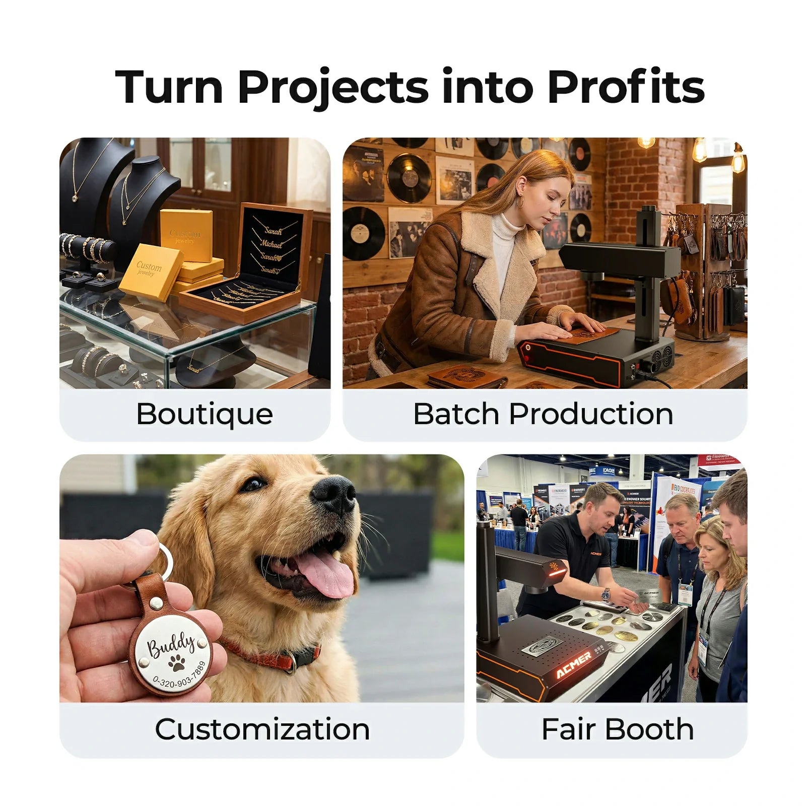 ACMER PM 20-60W Fiber＆MOPA Laser Marking Machine