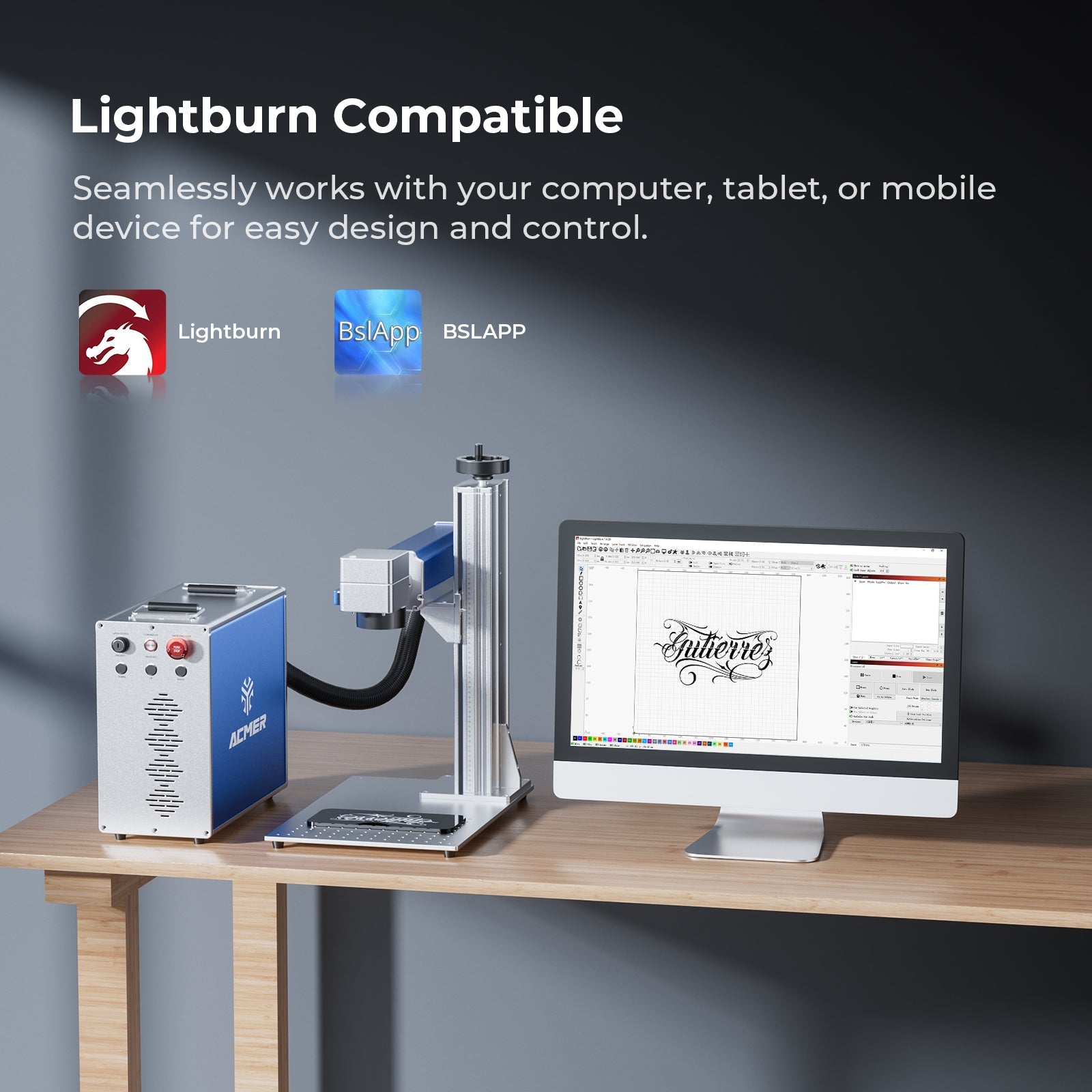 ACMER SM 30-100W Split Fiber＆MOPA Laser Marking Machine