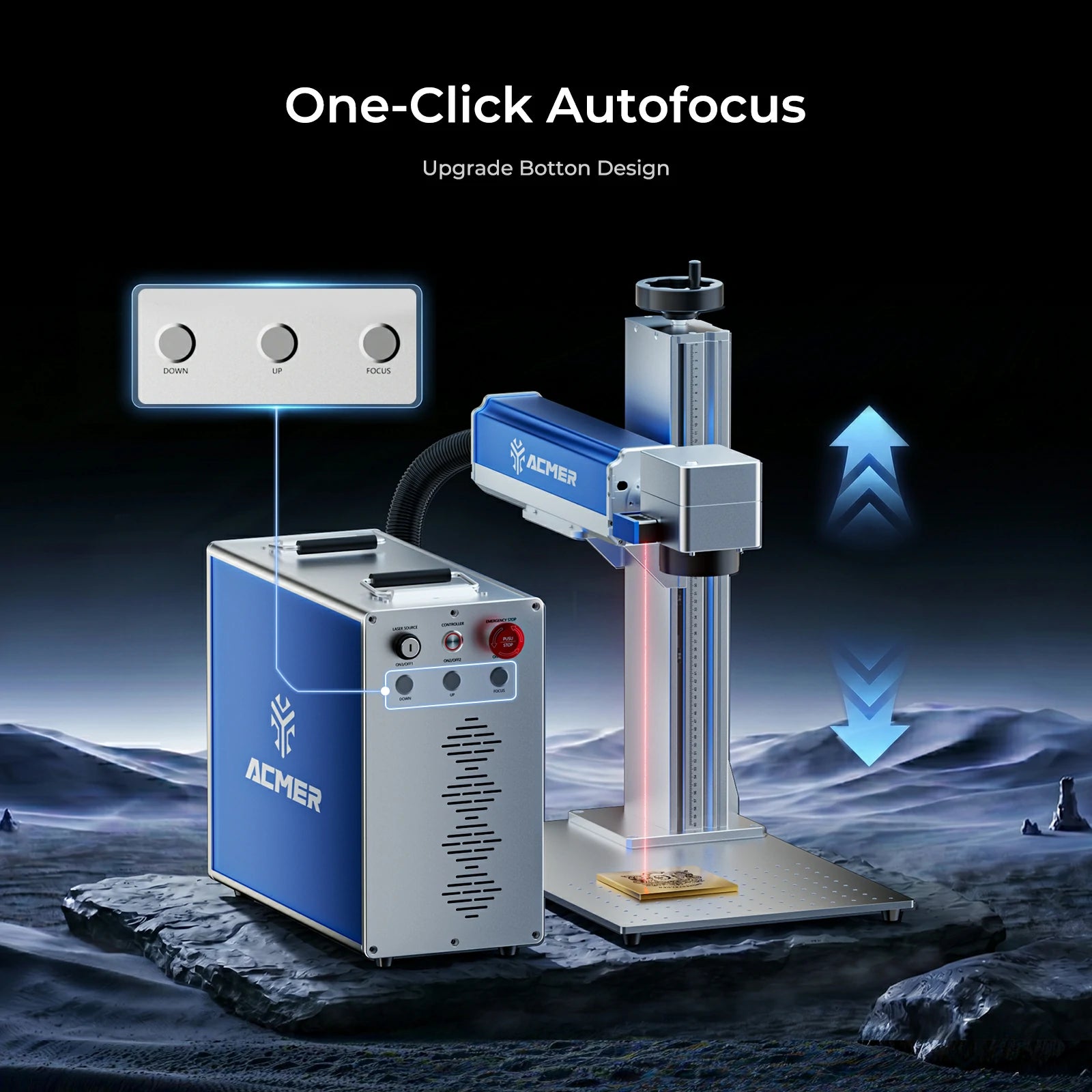 ACMER SM 30-100W Split Fiber＆MOPA Laser Marking Machine
