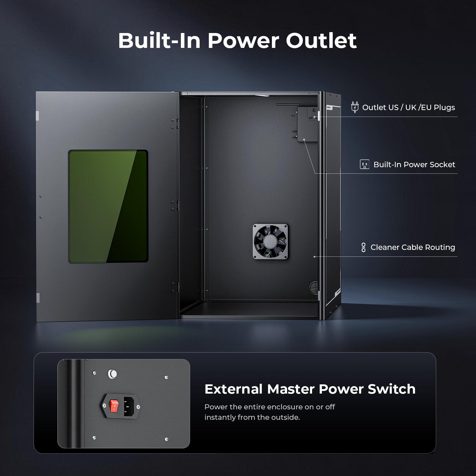 ACMER Fiber Laser Safety Enclosure with OD6+ Optical Protection & Magnetic Door Latch(Pre-order)
