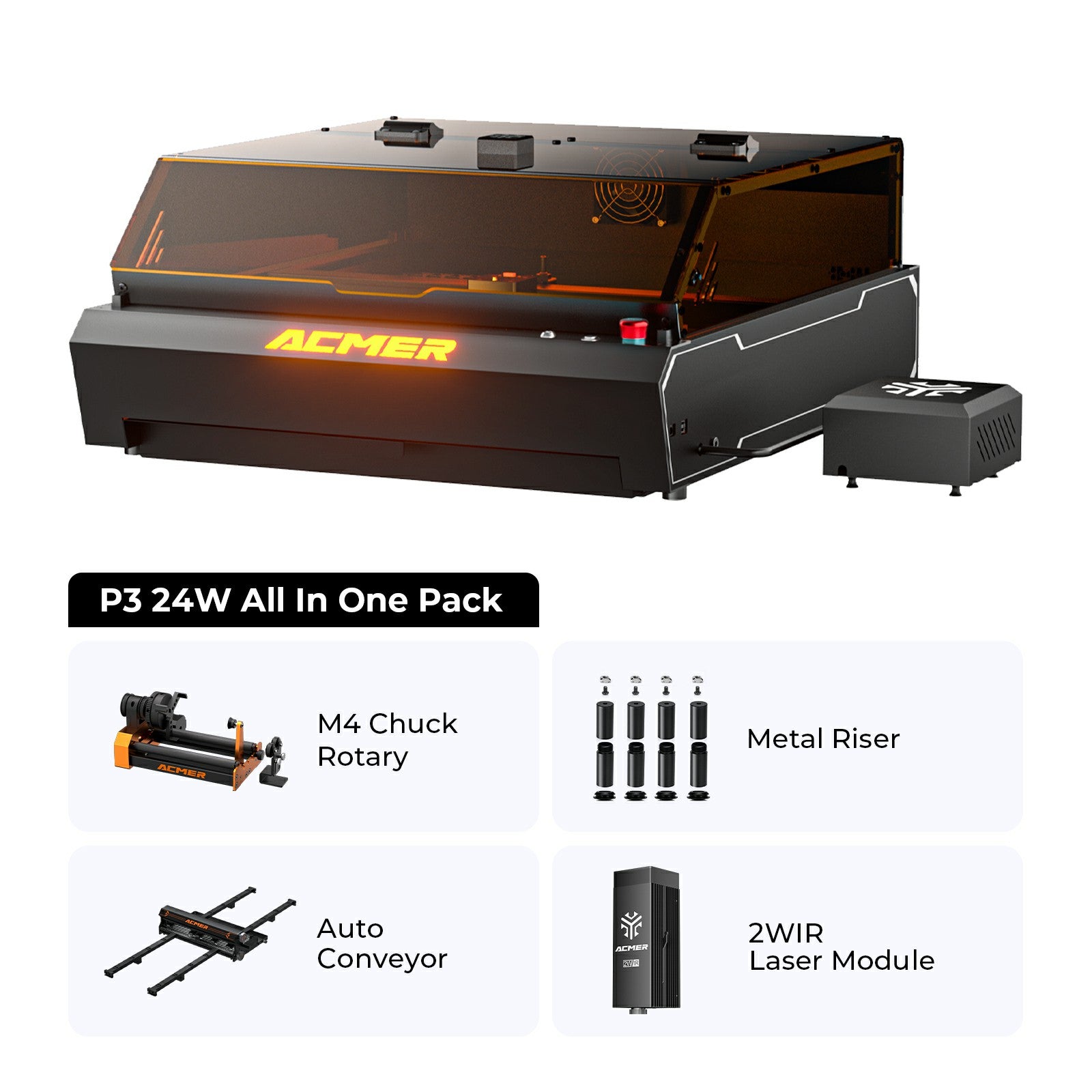 ACMER P3 48W Diode Enclosed Laser Engraver