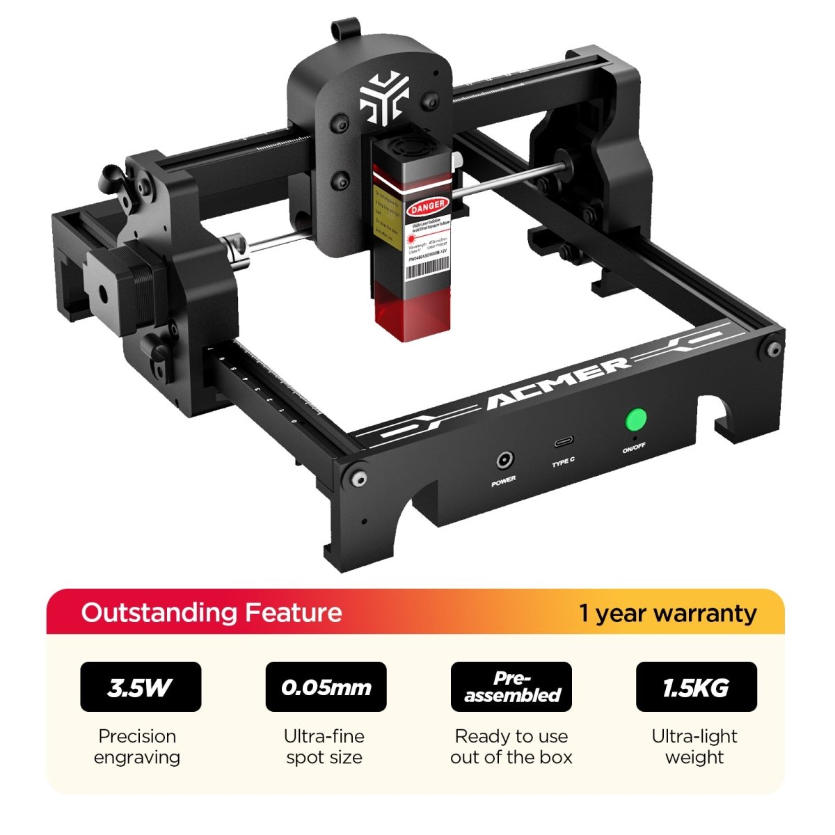 ACMER S1 Portable Laser Engraver Mini Machine - ACMER