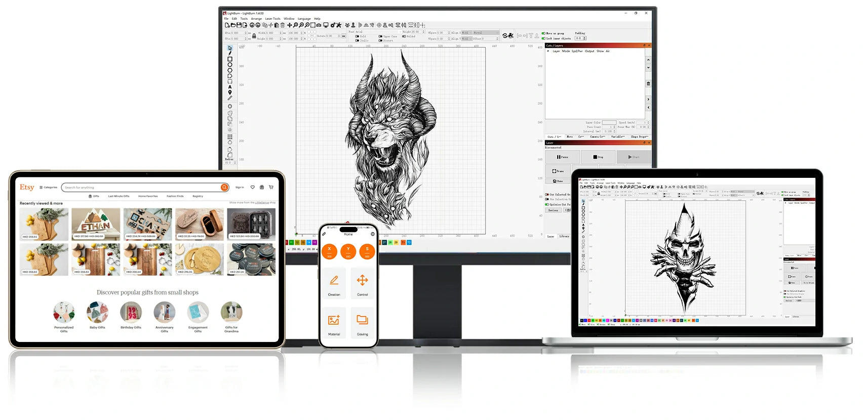 ACMER P3 IR & Diode Dual Laser Engraver-100% compatible lightburn，lasergrbl and acmer app