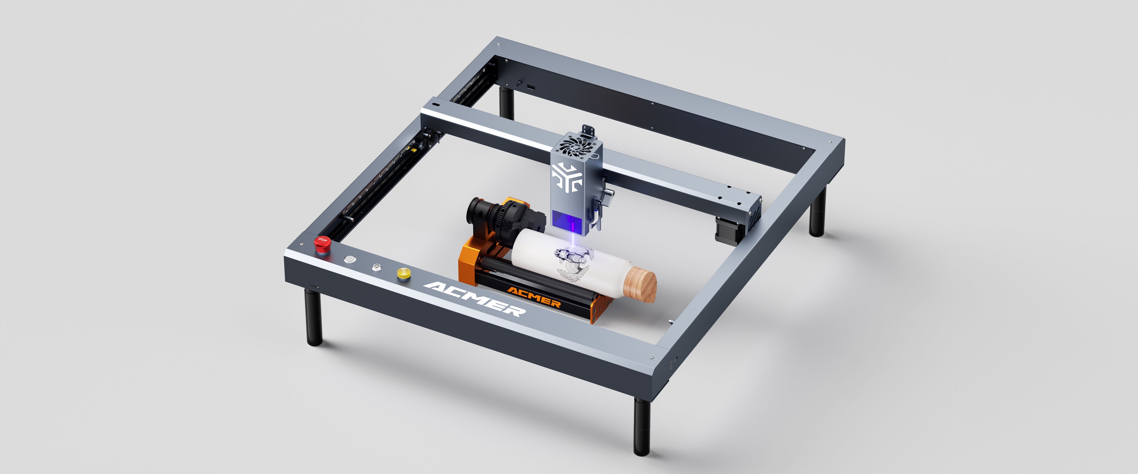 ACMER M4 4IN1 Laser Chuck Rotary Roller
